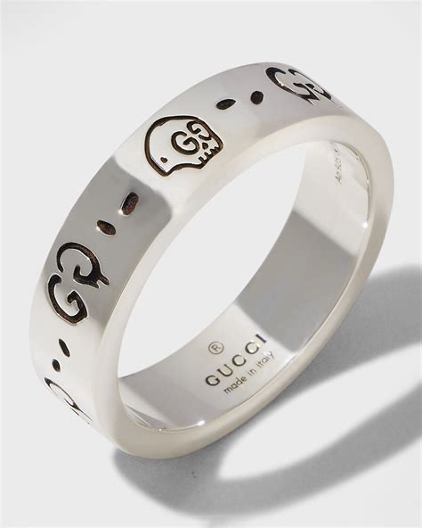 Gucci Ghost 6mm Sterling Silver Ring 